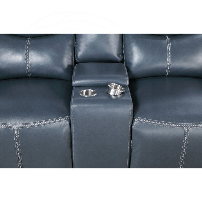 Sofa deux places inclinable avec console centrale et porte-gobelets