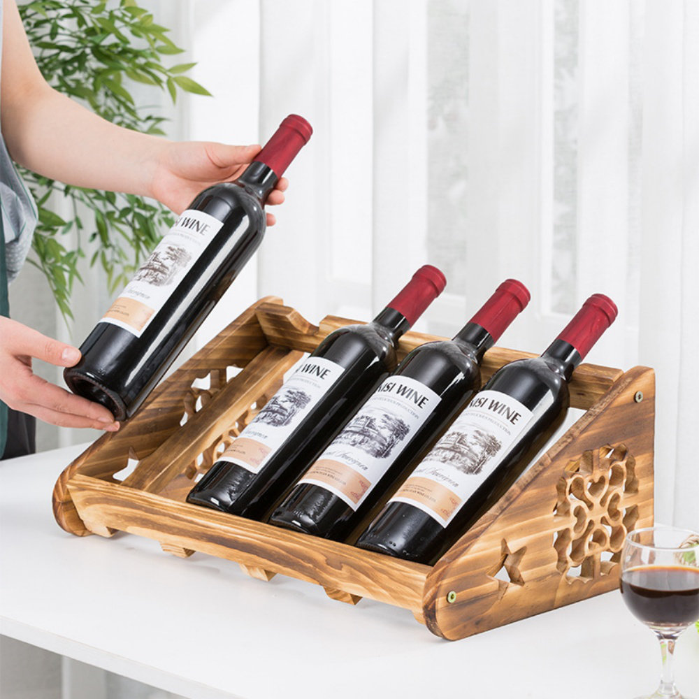 Millwood Pines Solid Wood Wine Rack | Wayfair