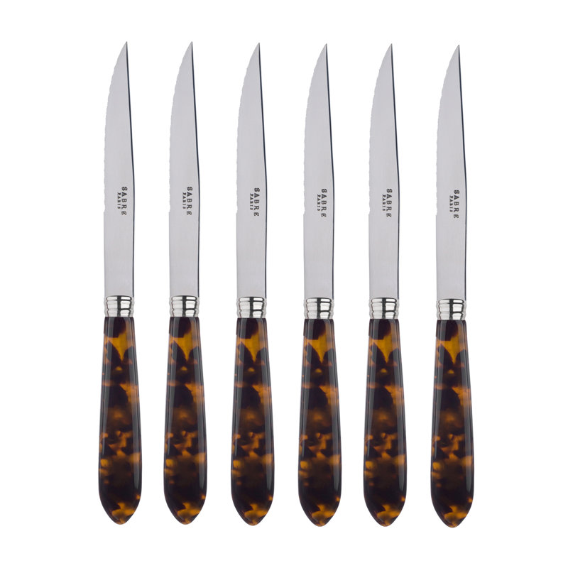 Tortoise 6 - Piece Stainless Steel Steak Knife Set