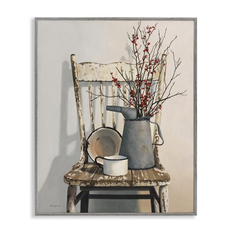 «Vintage Rustic Things Neutral», peinture de ferme rustique surdimensionnée, giclée sur bois, art texturé par Cecile Baird