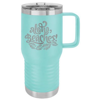 Susquehanna Glass Aloha, Beaches! Aqua Insulated Travel Mug