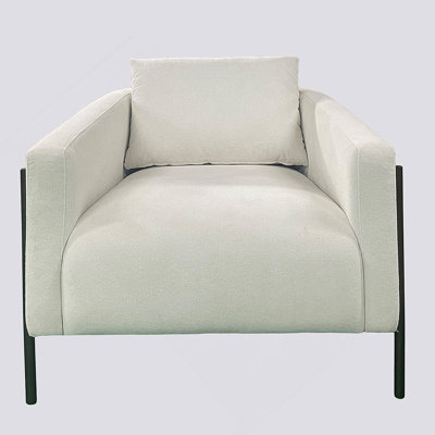 Rope Designed Accent Chair With High Density Cushions And Durable Padded Exterior For Comfortable Seating