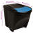 vidaXL Stackable Garbage Bin Boxes Anthracite 19.8 gal Polypropylene
