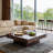 Modern Coffee Table With Stylish Texture Design-432230151