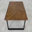 Tyree Oak Metal Base Dining Table-363685086-363685073