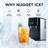 33 Lbs/24H Countertop Nugget Ice Maker,  Self-Cleaning Pellet Ice Machine, 1.8L Water Tank, Black