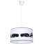 Deron 1 - Light Black/White Drum Pendant