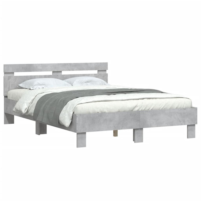 Ninabelle Bed Frame, Small Double ( 120 x 190 cm), Concrete Grey