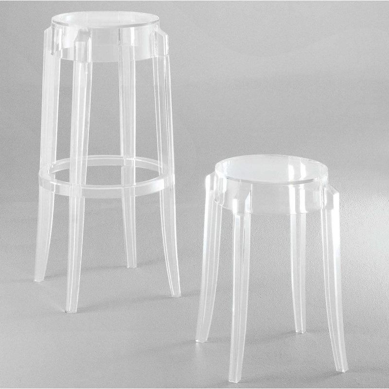 Charles Outdoor Bar Stool, Crystal, 25.59"