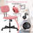 23'' Lamb Wool Armless Task Chair - Adjustable Swivel with Tufted Back-194758907-194758904