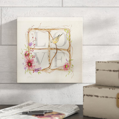 « spring love », peinture sur toile tendue