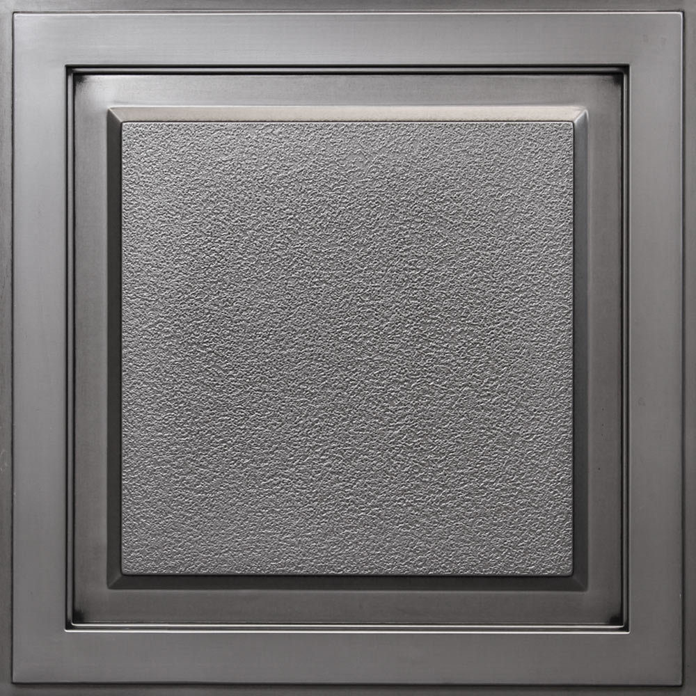Element 23.75'' L x 23.75'' W Vinyl Ceiling Tile In Antique Nickel (Set of 10) uDecor