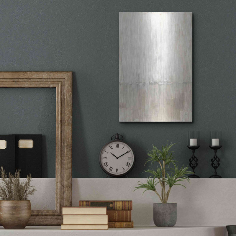 Art mural en métal Orren Ellis «Grey Morning Light» par Courtney Prahl, H 16 po x l 12 po