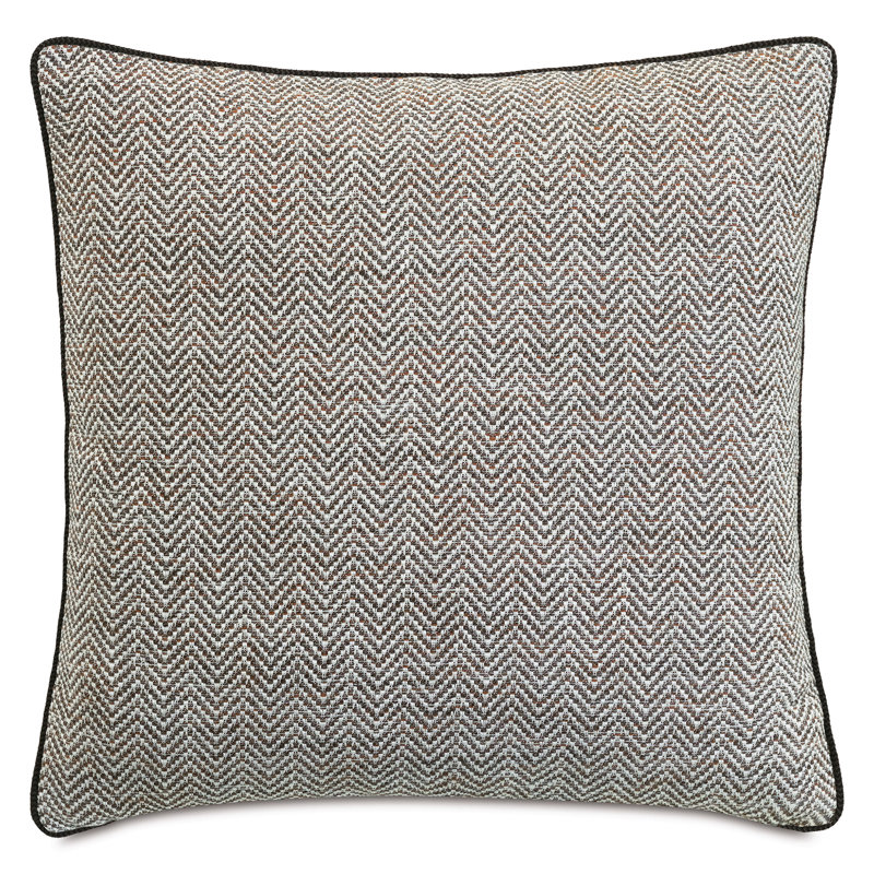 Andes Woven Chevron Decorative Pillow, 27"H x 27"W, Rust/Ivory