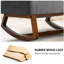 Fauteuil rembourré à dossier haut avec poches latérales Rocking-1449574387
