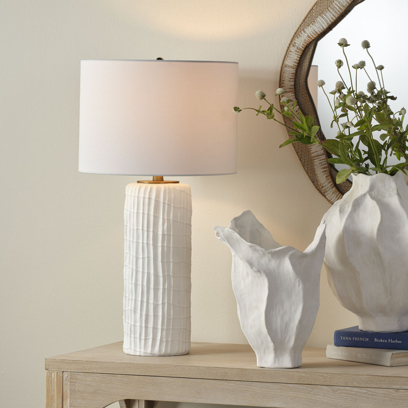 Kerianna Polyresin Table Lamp with Linen Shade