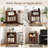 Record Player Stand w/Charging Station 5 Storage Compartments Anti-toppling Kits-1941090317