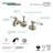 Kingston Brass Wilshire Two-Handle 3-Hole Deck Mount Widespread Bathroom Faucet with Brass Pop-Up Drain-17424552