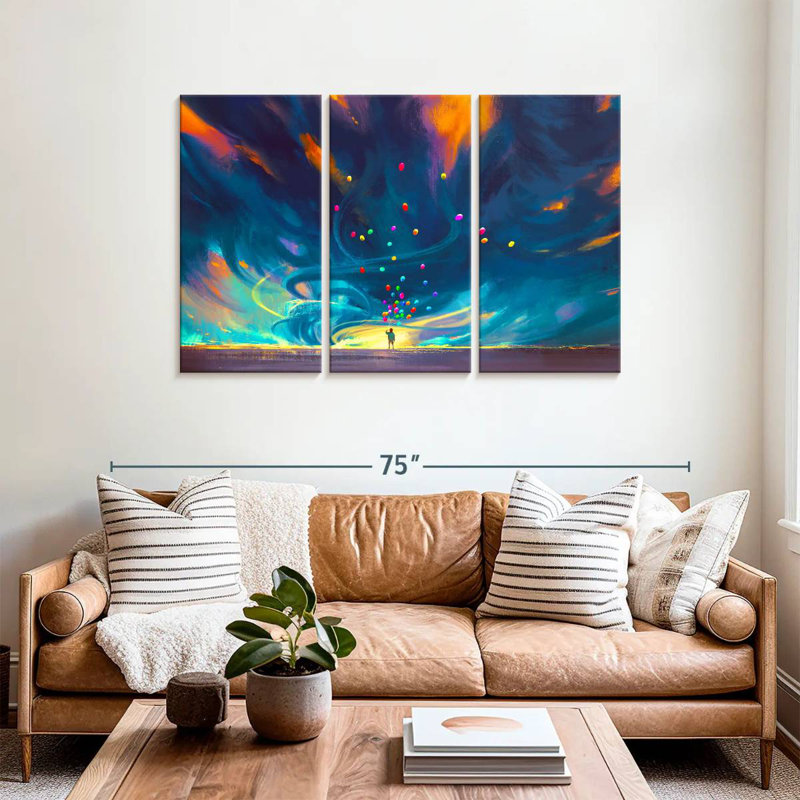 Ashelle fantaisie acrylique, H 36 po x l 57 po