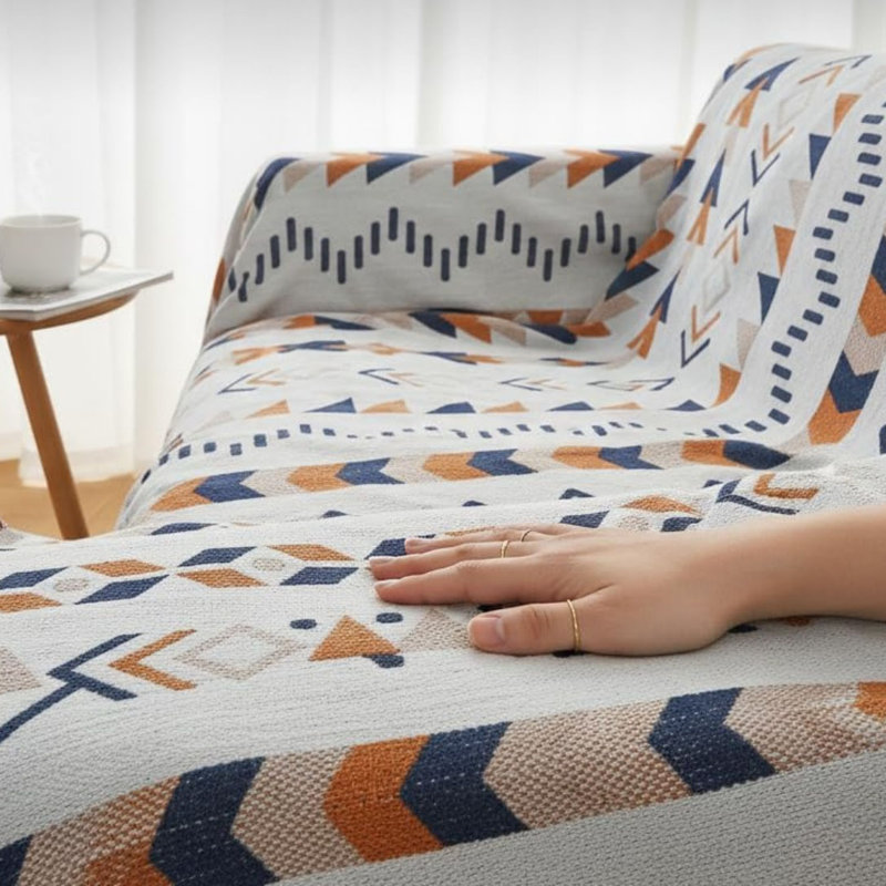 Chenille Box Cushion Sofa Slipcover