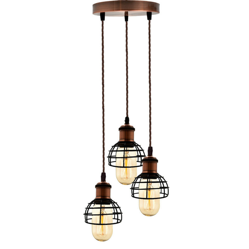 Rossville 3 - Light Black Bulb Pendant