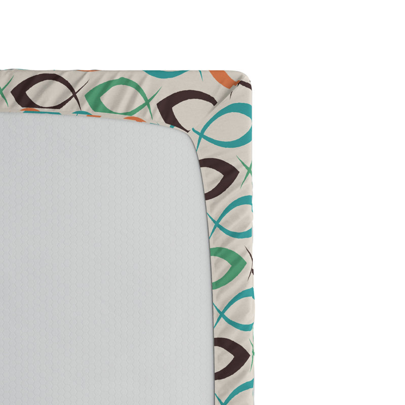 Microfiber Geometric Fitted Sheet, Full Fitted Sheet