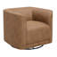 Fauteuil d'appoint pivotant brun