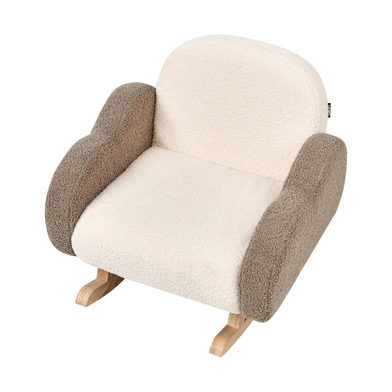Boucle Kids Rocking Chair SKARE, Beige/Brown