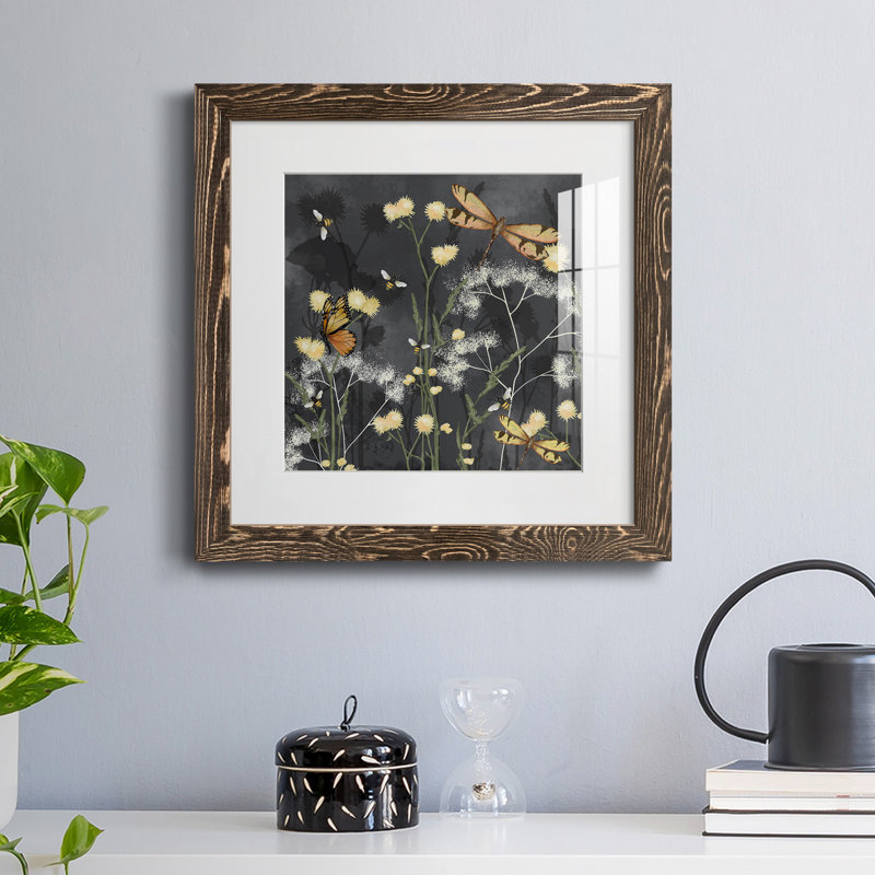«Garden Magic I-Premium», reproduction encadrée prête à être accrochée, H 35,5 po x l 35,5 po x P 1,5 po, Cadre noyer