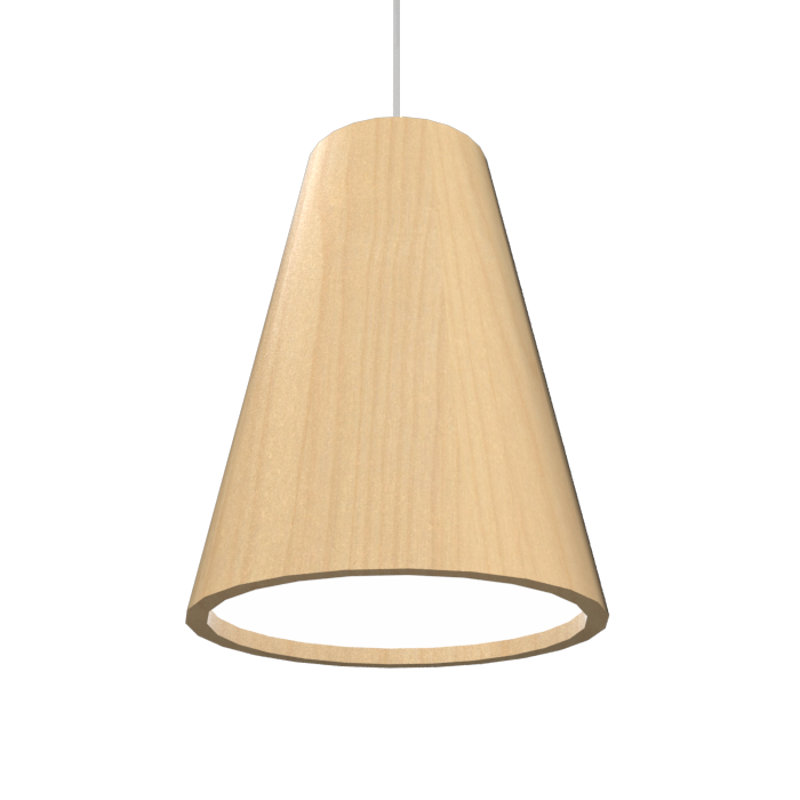 Luminaire suspendu simple 1 lumière Empire, Érable