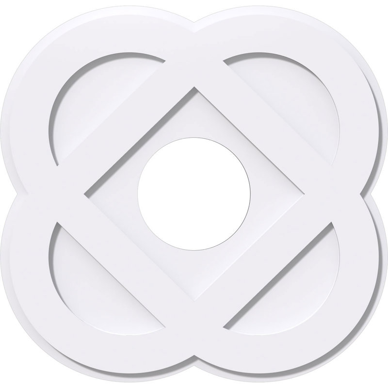 Médaillon de plafond contemporain en PVC de qualité architecturale Charlotte, H 1 po x l 16 po x P 16 po