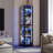 69"H 4-Tier Corner Display Cabinet with Light-411506418