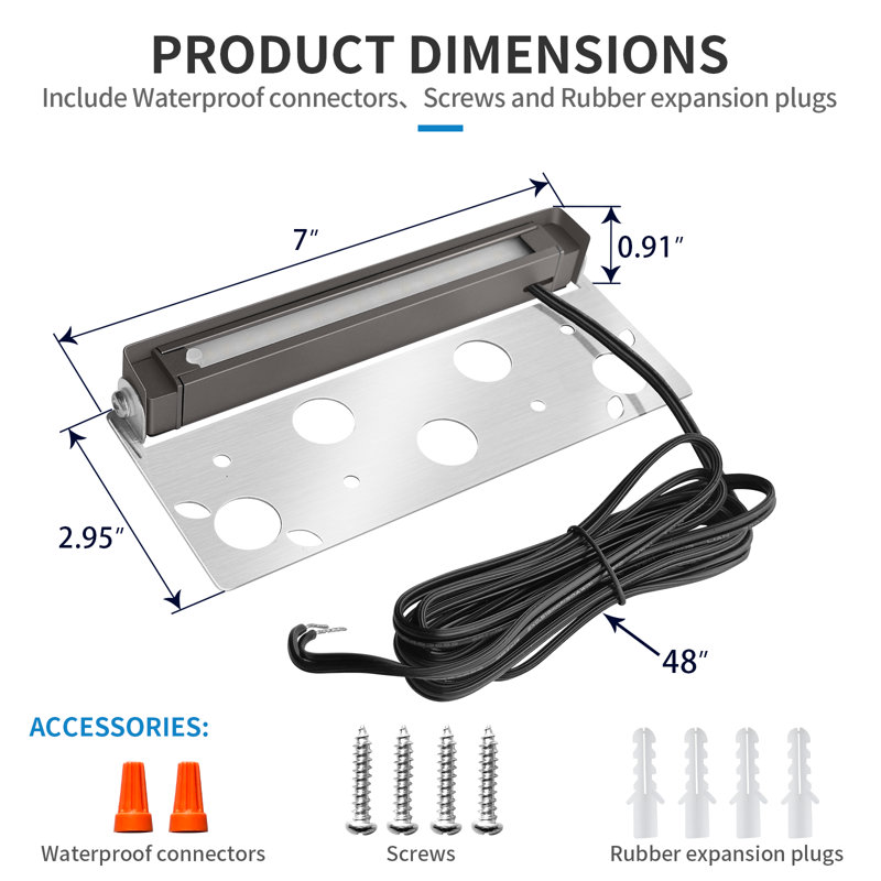 7" Multi-Color LED Hardscape Step Light Low Voltage