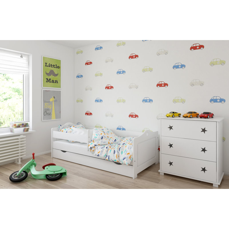 Simons Cabin Bed with Storage Included, White, 80 x 160 cm