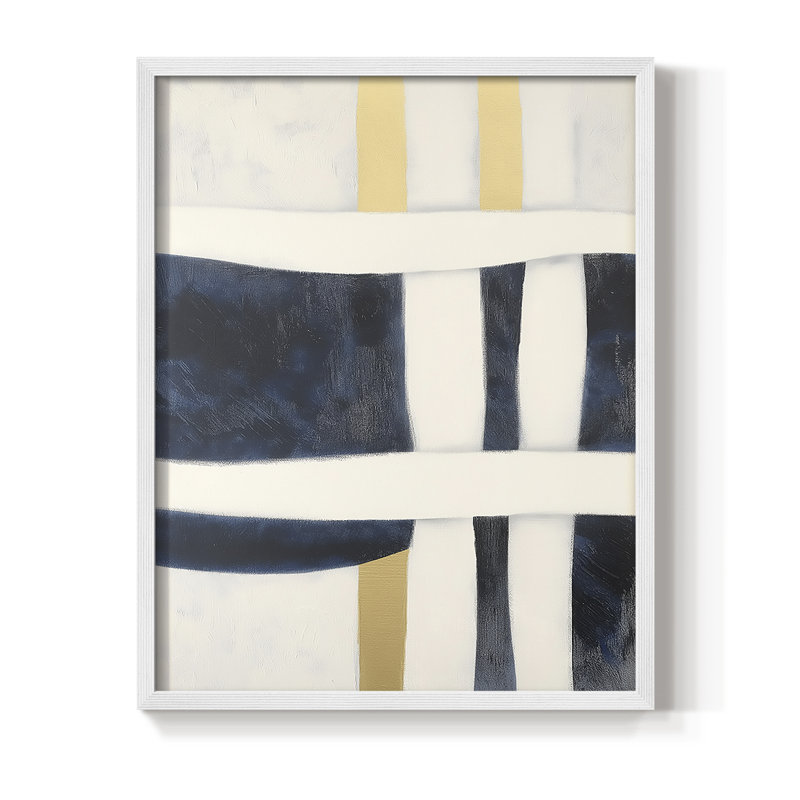 Série ABSTRACT DCCDXCV - reproduction encadrée de qualité supérieure - prête à être accrochée - aucun clou requis, Blanc