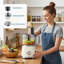 Robot culinaire 10 tasses, hachoir à légumes 600W pour trancher, pièces lavables au lave-vaisselle-125102028
