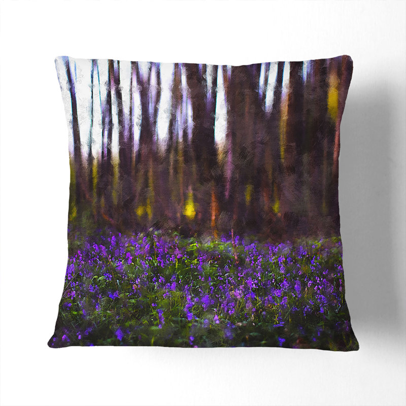 Floral Square Throw Cushion, Black, 55cm H x 55cm W x 20cm D