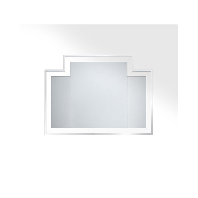 Vogue Flat Beveled Wall Mirror, Chrome, 30.375" H x 41" W