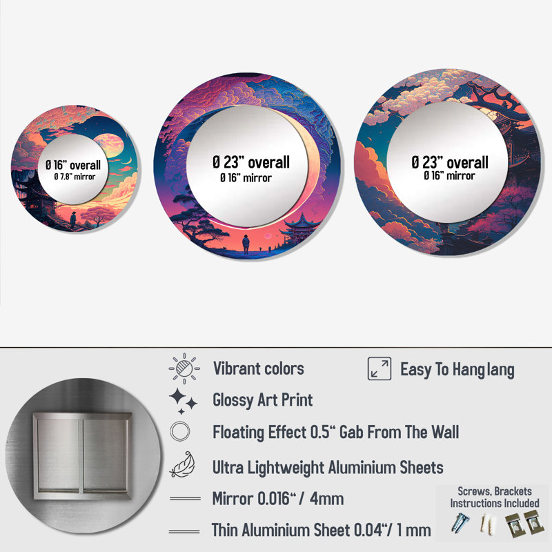 Koerich Metal Round Mirror