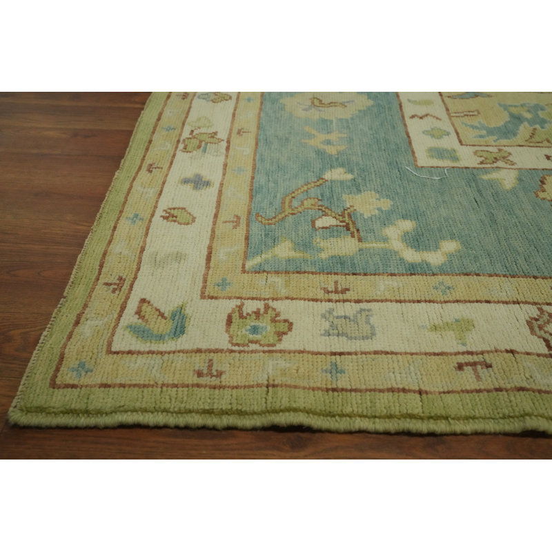 Tapis turc vert Oushak 10 x 14