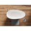 Baignoire autoportante 67 po en résine blanche matte avec texture verticale Egg-Shell Design