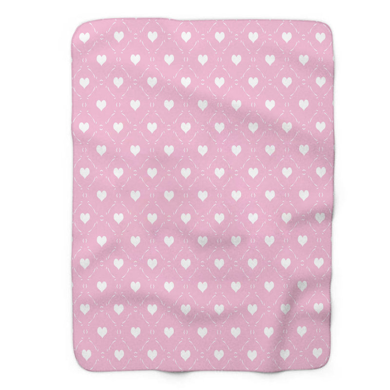 Pink Affection - couverture sherpa 1 pièce de qualité supérieure 0175, L 50 po x L 60 po