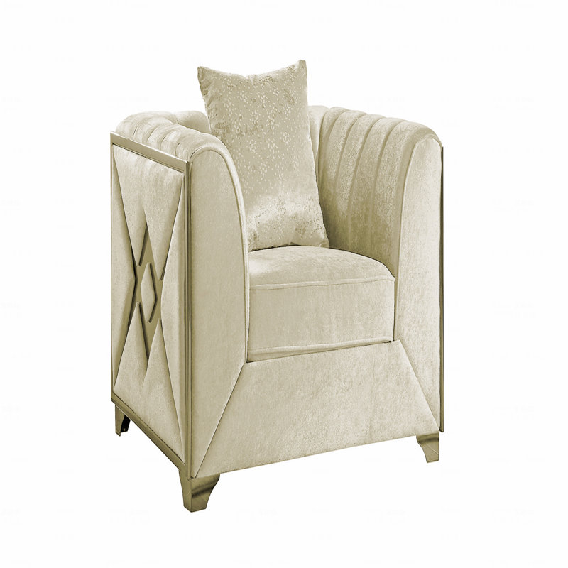 Chaise de style moderne Velencia, Crème, crème