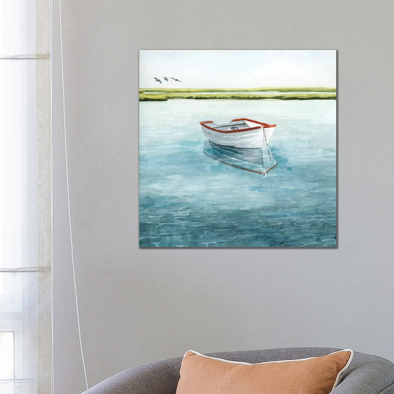 Anchored Bay II 1 Piece Wrapped Canvas Wall Art, 66.04 cm H x 66.04 cm W x 1.91 cm D