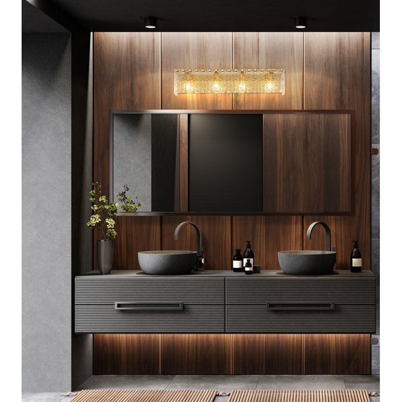 Timeothy 4 Light Vanity, Brushed Gold, 4 Lights