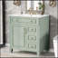 Meuble-lavabo de salle de bain avec comptoir, tiroir escamotable, 3 tiroirs et armoire de rangement-133416886