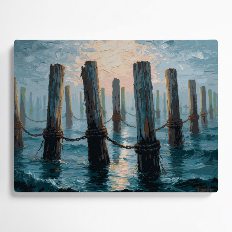 Art mural bleu nautique