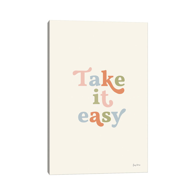 «Take It Easy Pastel» par Becky Thorns - impression, H 40 po x l 26 po x P 1,5 po