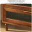 Bibliothèque simple en bois massif avec porte en verre rétro-110439613