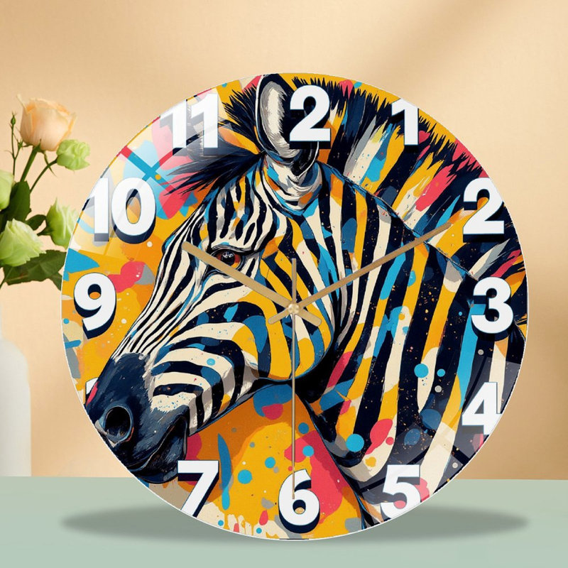 Horloge murale zébrée 12 po